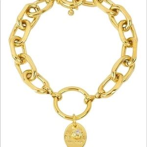 Gold charm bracelet